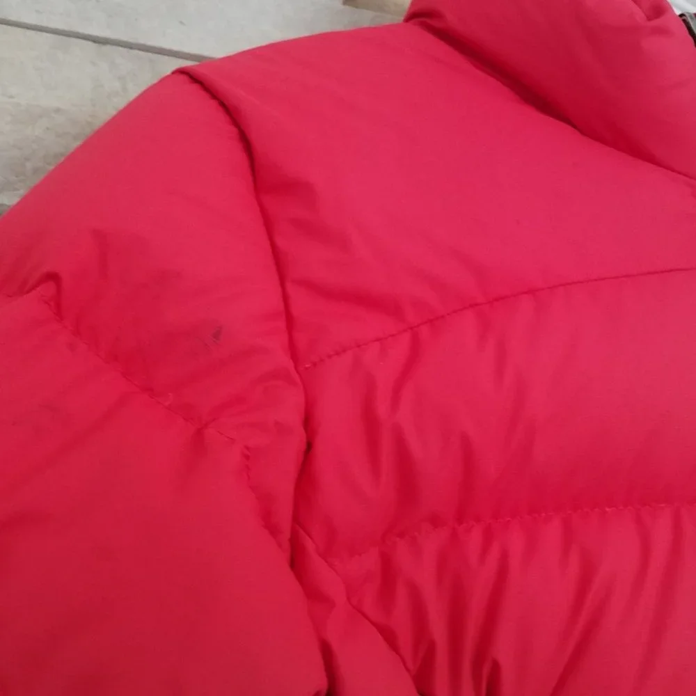 North Face Womens Small Red 700 Goose Down Nuptse Puffer Jacket Winter Ski Coat - Picture 10 of 10